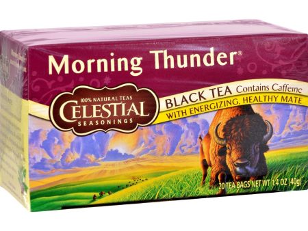 Celestial Seasonings Black Tea - Morning Thunder - 20 Bags Sale