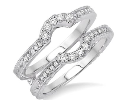 1 4 Ctw Round Cut Diamond Insert Ring in 14K White Gold Online now