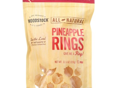 Woodstock Fruit - All Natural - Pineapple - Rings - Low Sugar - Unsulphured - 11.5 Oz - Case Of 8 Sale