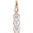 14K Rose 1 3 CTW Natural Diamond Three-Stone Pendant Online now