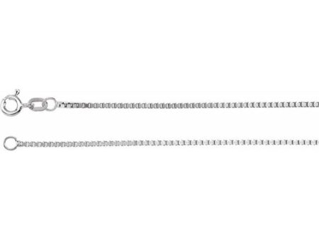 Sterling Silver 1.3 mm Diamond-Cut Box 24  Chain For Discount