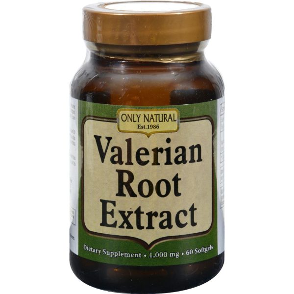 Only Natural Valerian Root Extract - 60 Softgels Hot on Sale