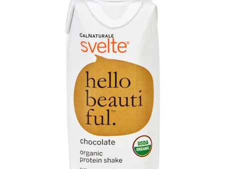 Svelte Protein Shake - Organic - Chocolate - 11 Fl Oz - Case Of 8 For Sale