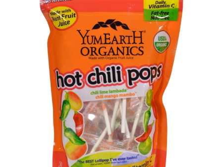 Yummy Earth Organic Hot Chili Lollipops - 3 Oz - Case Of 6 Discount