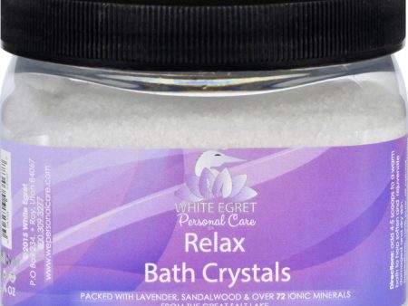 White Egret Bath Crystals - Relax - 16 Oz Supply