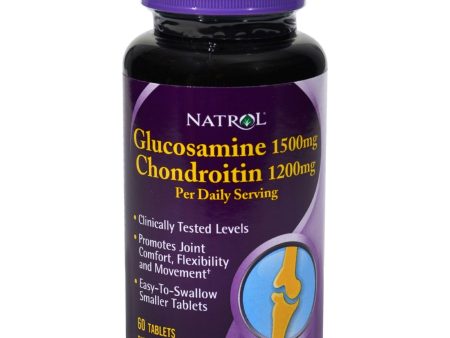 Natrol Glucosamine 1500 Mg Chondroitin 1200 Mg - 60 Tablets Cheap