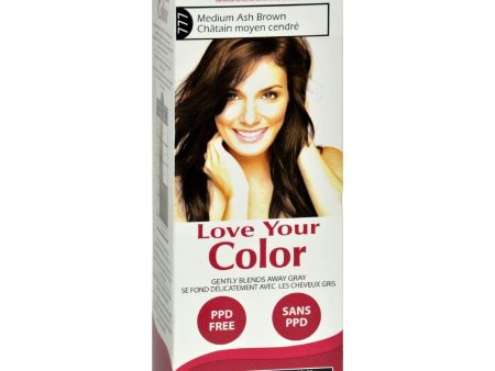 Love Your Color Hair Color - Cosamo - Non Permanent - Med Ash Brown - 1 Ct Online Hot Sale