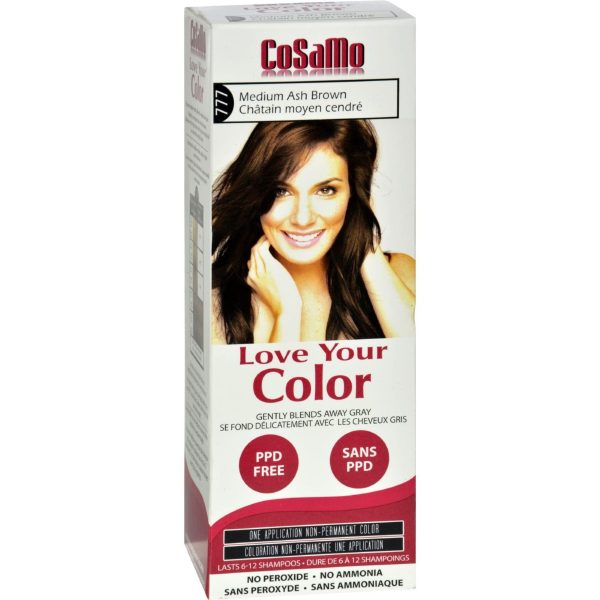 Love Your Color Hair Color - Cosamo - Non Permanent - Med Ash Brown - 1 Ct Online Hot Sale