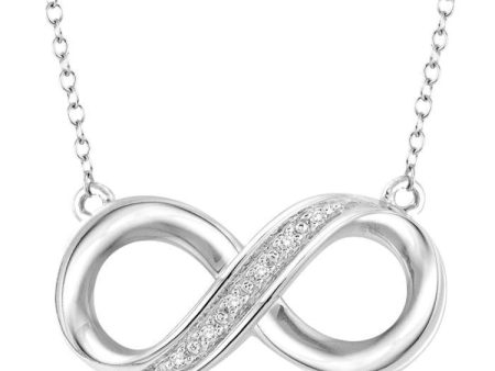 1 50 Ctw Round Cut Diamond Infinity Pendant in Sterling Silver with Chain Online