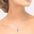 1 20 Ctw Round Cut Diamond Angel Wing Pendant in Sterling Silver with Chain Sale