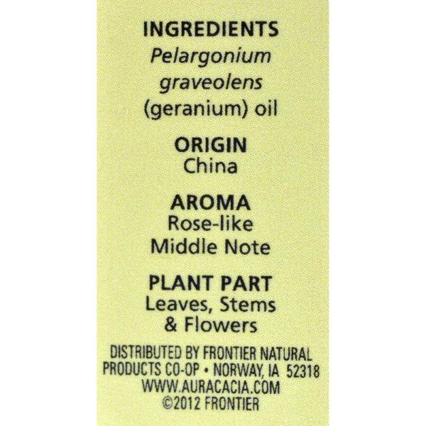 Aura Cacia Pure Essential Oil Geranium - 0.5 Fl Oz Discount