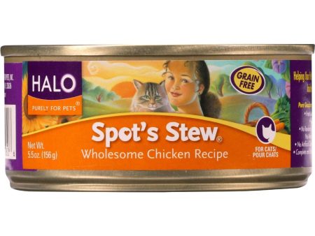 Halo Purely For Pets Cat Food - Spots Stew - Wholesome Chicken - 5.5 Oz - Case Of 12 Online