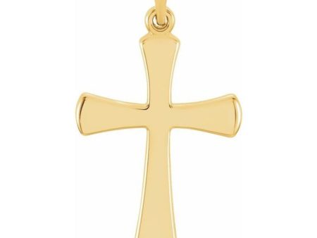 18K Yellow Cross Pendant For Cheap