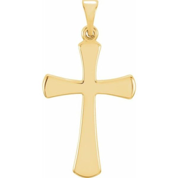 18K Yellow Cross Pendant For Cheap