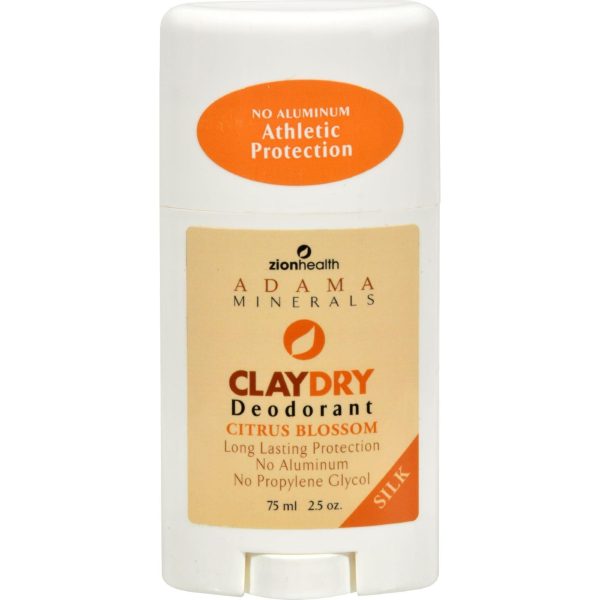 Zion Health Claydry Silk Deodorant - Citrus - 2.5 Oz For Discount