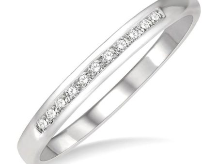 1 10 ctw Channel Set 11 Stone Round Cut Diamond Wedding Band in 14K White Gold For Discount