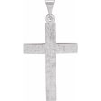 Sterling Silver 23x15.9 mm Cross Pendant For Discount