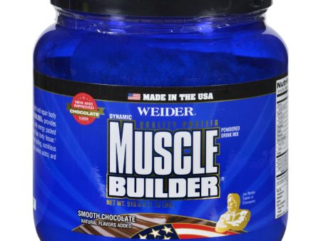 Weider Global Nutrition Muscle Builder - Dynamic - Powder - Chocolate - 1.15 Lb Online