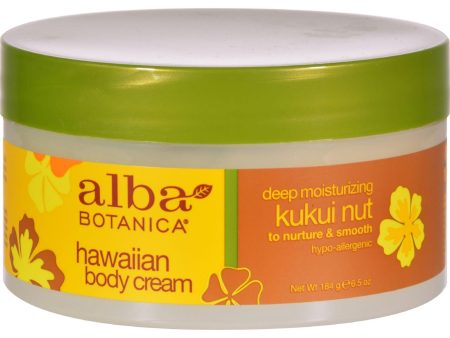 Alba Botanica Hawaiian Body Cream Kukui Nut - 6.5 Oz Hot on Sale