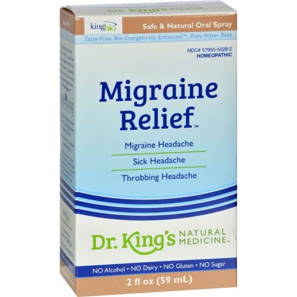 King Bio Homeopathic Migraine Relief - 2 Fl Oz For Sale