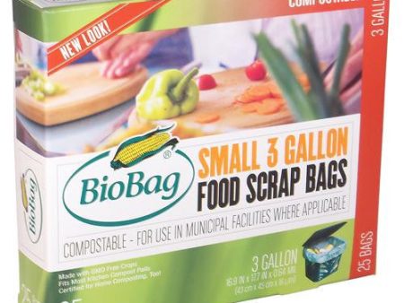 Biobag Food Scrap Bags - 3 Gallon - 48 Count - Case Of 12 Discount