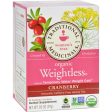 Traditional Medicinals Organic Weightless Cranberry Herbal Tea - Caffeine Free - 16 Bags Cheap