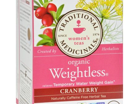 Traditional Medicinals Organic Weightless Cranberry Herbal Tea - Caffeine Free - 16 Bags Cheap