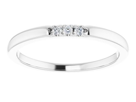 14K White .04 CTW Natural Diamond Anniversary Band Fashion