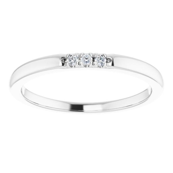 14K White .04 CTW Natural Diamond Anniversary Band Fashion