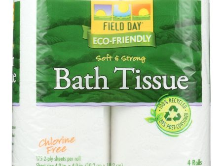 Field Day Bath Tissue - 100 Percent Recycled - 2-ply - 175 Sheets Each - 4 Rolls - Case Of 24 Online now