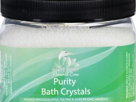 White Egret Bath Crystals - Purity - 16 Oz For Discount