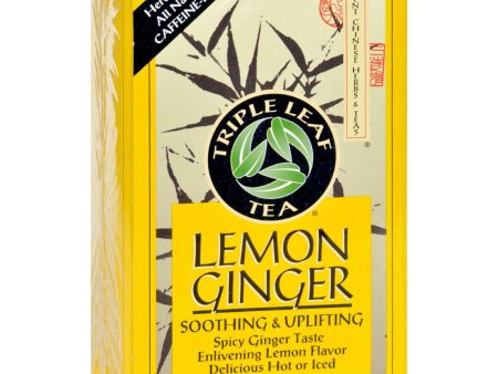 Triple Leaf Tea - Lemon Ginger - 20 Tea Bags - 1 Case Fashion