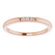 14K Rose .04 CTW Natural Diamond Anniversary Band For Cheap