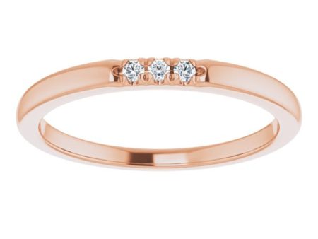 14K Rose .04 CTW Natural Diamond Anniversary Band For Cheap