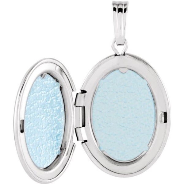 Sterling Silver Engravable Oval Locket Online Sale