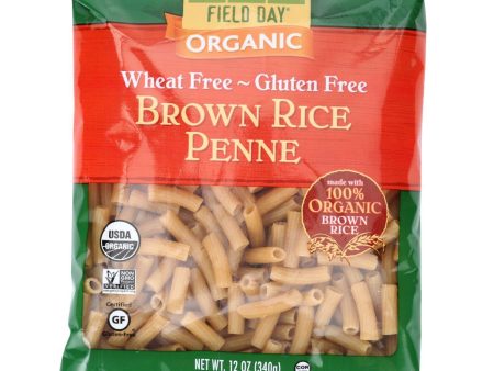 Field Day Pasta - Organic - Brown Rice - Penne - 12 Oz - Case Of 12 Online Sale