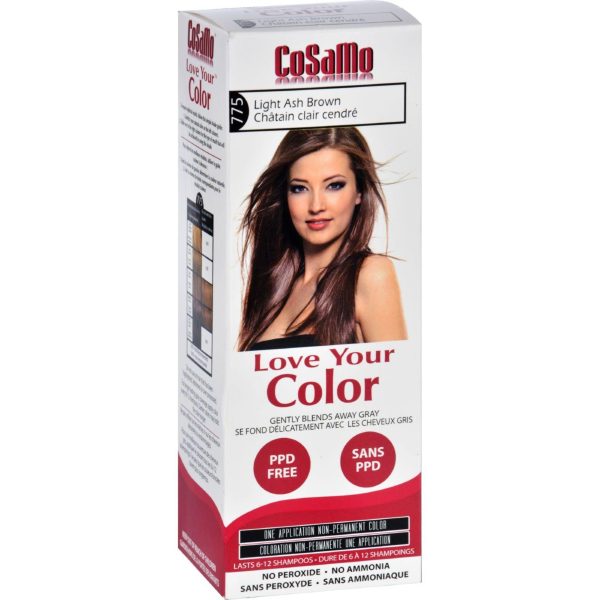 Love Your Color Hair Color - Cosamo - Non Permanent - Lt Ash Brown - 1 Ct Hot on Sale