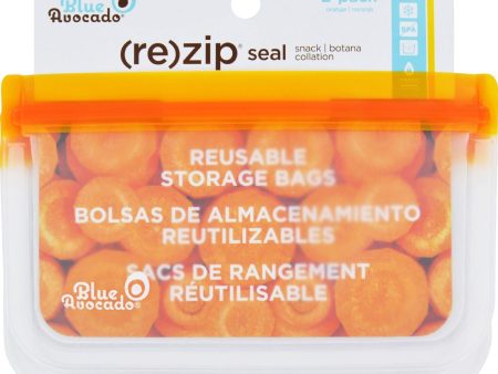 Blue Avocado Bag - Re-zip - Snack - Orange - 2 Count Online now