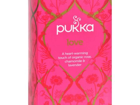 Pukka Herbal Teas Love Organic Rose Chamomile And Lavender Tea - Caffeine Free - 20 Bags For Sale