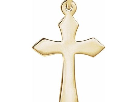 14K Yellow Cross Pendant Discount