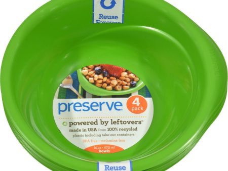 Preserve Everyday Bowls - Apple Green - 4 Pack - 16 Oz For Sale