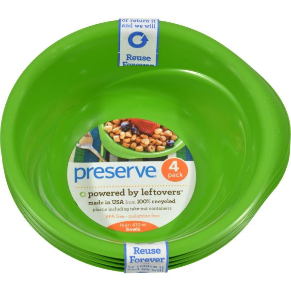 Preserve Everyday Bowls - Apple Green - 4 Pack - 16 Oz For Sale