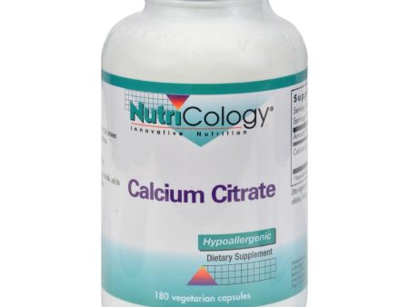 Nutricology Calcium Citrate - 150 Mg - 180 Capsules Fashion