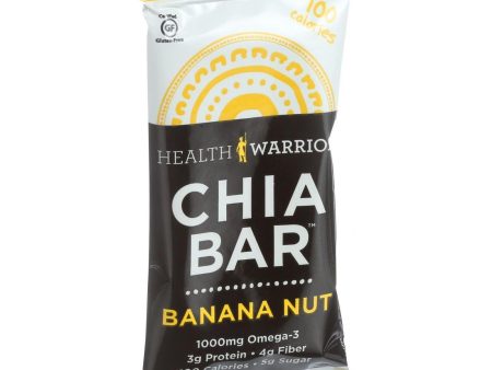 Health Warrior Chia Bar - Banana Nut - .88 Oz Bars - Case Of 15 Supply