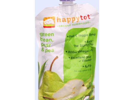 Happy Tot Toddler Food - Organic - Stage 4 - Green Beans Pear And Pea - 4.22 Oz - Case Of 16 For Discount