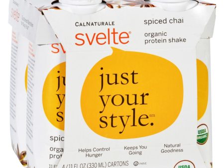 Svelte Protein Shake - Organic - Spiced Chai - 11 Fl Oz - Case Of 24 on Sale