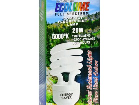 Ecolume Spiral Compact Fluorescent Lamp 20 Watt - 1 Light Bulb For Discount