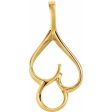 18K Yellow Freeform Pendant Cheap