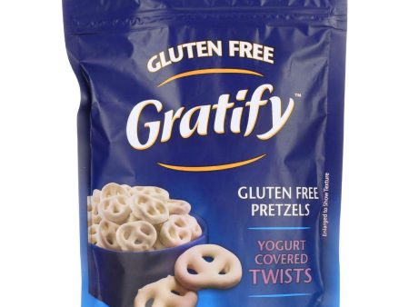 Gratify Pretzels - Twists - Yogurt Covered - Gluten Free - 5.5 Oz - Case Of 8 For Sale