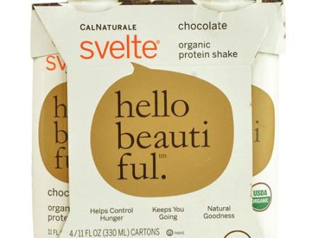 Svelte Protein Shake - Organic - Chocolate - 11 Fl Oz - Case Of 24 Online now